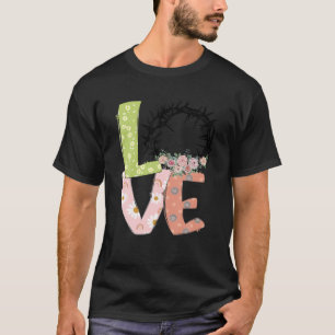 Love Easter Leopard Floral Plaid Christian Jesus T-Shirt