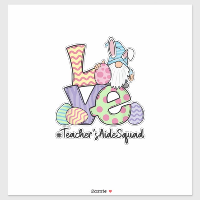 Love Easter Teacher's Aide Gnomes Teacher Easter 2 (Sheet)