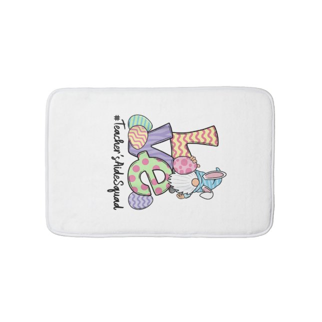 Love Easter Teacher's Aide Gnomes Teacher Easter 2 Bath Mat (Front)