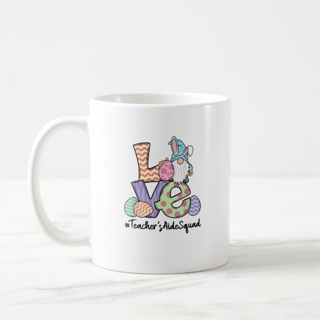 Love Easter Teacher's Aide Gnomes Teacher Easter 2 Coffee Mug (Left)