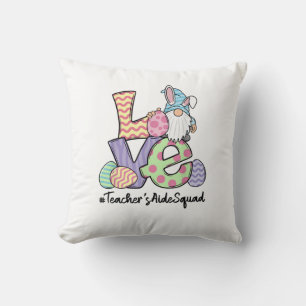Love Easter Teacher's Aide Gnomes Teacher Easter 2 Cushion