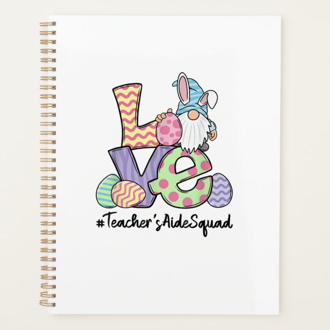 Love Easter Teacher's Aide Gnomes Teacher Easter 2 Planner (Front)