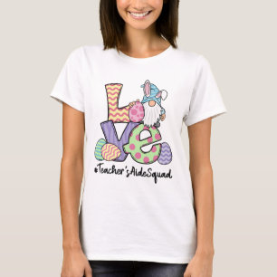 Love Easter Teacher's Aide Gnomes Teacher Easter T-Shirt