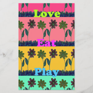 Love Eat Play Art Print Stationery