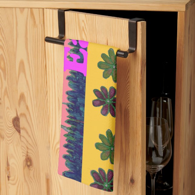 Love Eat Play Art Print Tea Towel (Thirds Fold)