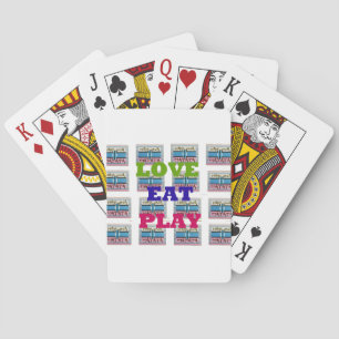 Love Eat Play Hakuna Matata Art Print Playing Cards