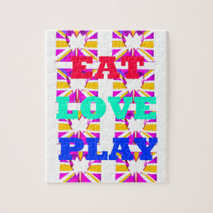 Love  Eat Play Heart Hakuna Matata colours.png Jigsaw Puzzle