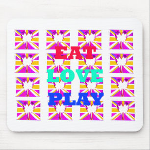 Love  Eat Play Heart Hakuna Matata colours.png Mouse Pad