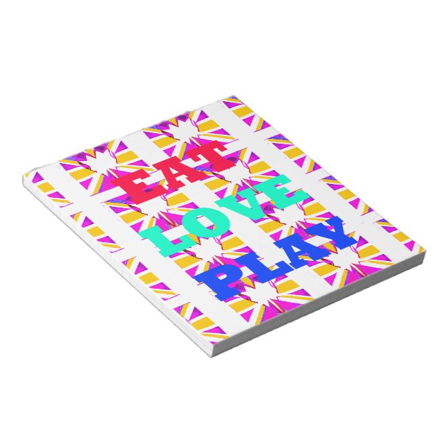 Love  Eat Play Heart Hakuna Matata colours.png Notepad (Angled)