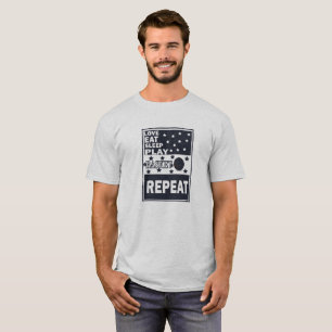 Love eat sleep play basketball repeat T-Shirt