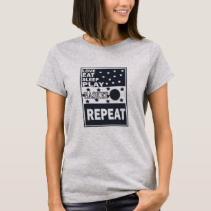 Love eat sleep play basketball repeat T-Shirt