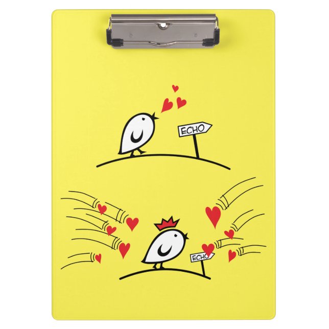 LOVE ECHO - Comic Birds Tweetlercools 1 Clipboard (Front)