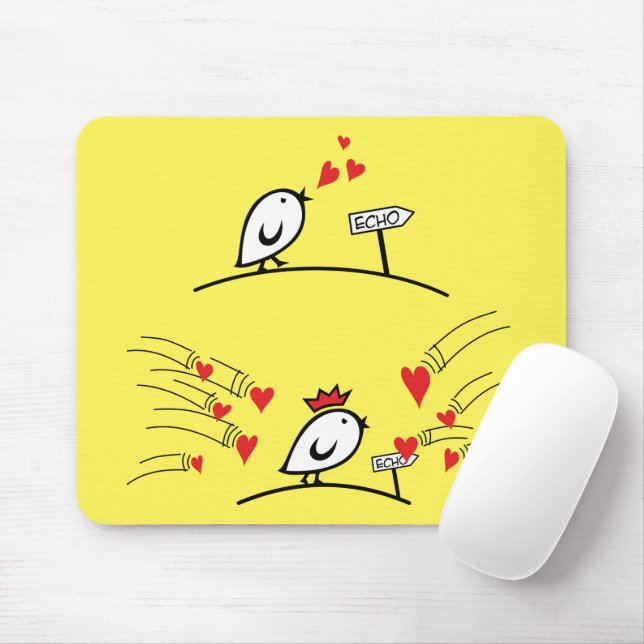 LOVE ECHO - Comic Birds Tweetlercools 1 Mouse Pad (With Mouse)