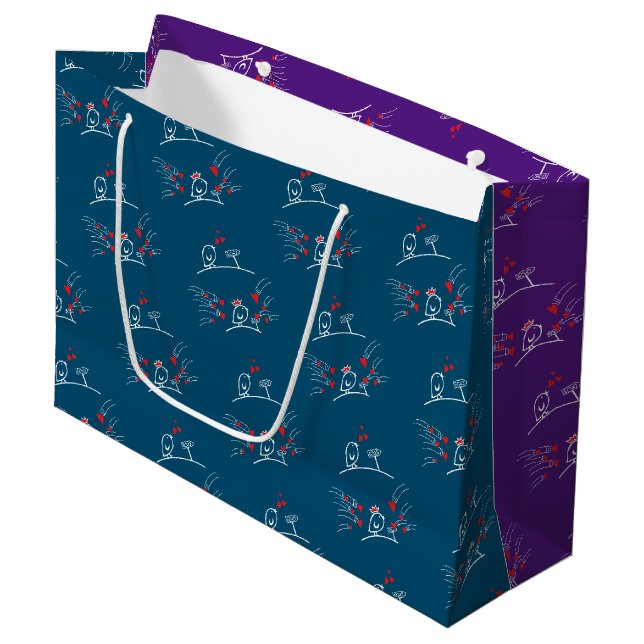 LOVE ECHO - Comic Birds Tweetlercools 2 Large Gift Bag (Front Angled)