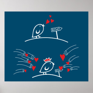 LOVE ECHO - Comic Birds Tweetlercools 2 Poster