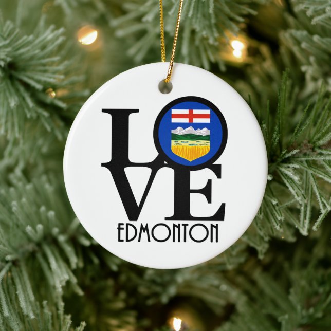 LOVE Edmonton Ceramic Ornament (Tree)
