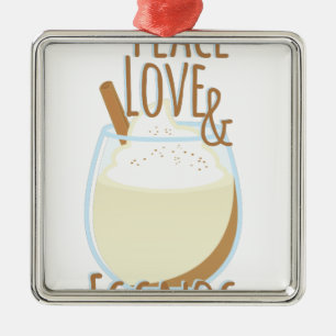 Love & Eggnog Metal Tree Decoration
