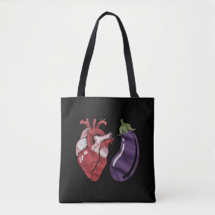 Love Eggplant Funny Gay Pride Humour LGBTQ Joke Tote Bag
