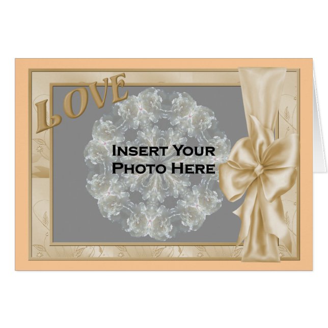 Love Elegant Frame Photo Card (Front Horizontal)
