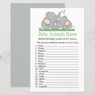 Love Elephants Baby Animals Name Game