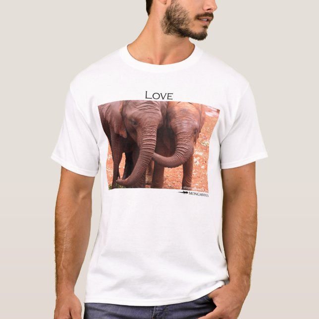 "Love" elephants T-Shirt (Front)