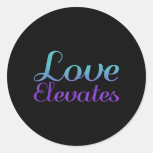 Love Elevates Prevention Awareness Design Classic Round Sticker