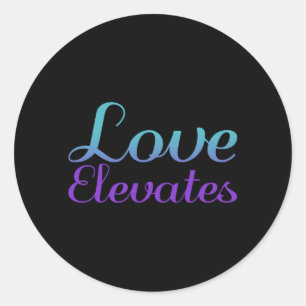 Love Elevates Prevention Awareness Design Classic Round Sticker
