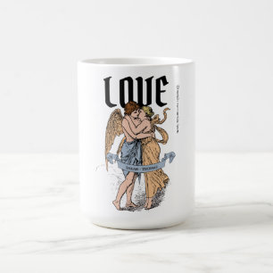 Love Embrace – Romantic Couple Illustration Coffee Mug