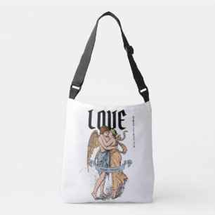 Love Embrace – Romantic Couple Illustration Crossbody Bag