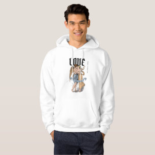 Love Embrace – Romantic Couple Illustration Hoodie