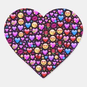 Love Emoji's Happy Valentines' Day Heart Sticker