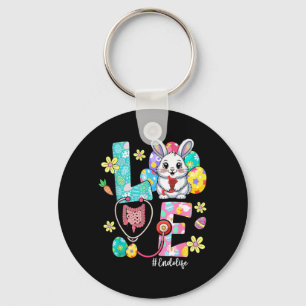 Love Endo Life Endo Nurse Bunny Stethoscope Easter Key Ring