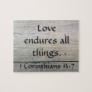 Love Endures All Things First Corinthians Jigsaw Puzzle