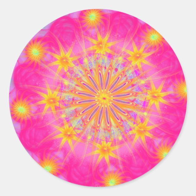 Love Energy by pwrflwr Classic Round Sticker (Front)