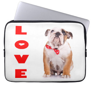 Love English Bulldog Puppy Dog Computer Sleeve