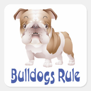 Love English Bulldog Puppy Dog Sticker / Seal
