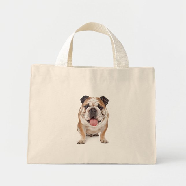 Love English Bulldog Puppy Dog Tote Bag (Front)