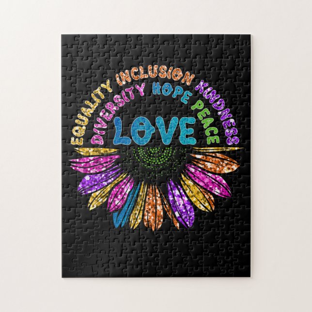 LOVE Equality Inclusion Diversity Hope Peace Jigsaw Puzzle (Vertical)