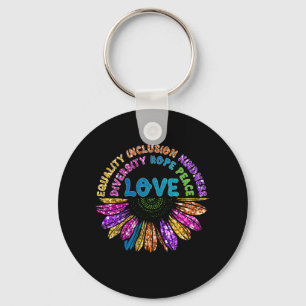 LOVE Equality Inclusion Diversity Hope Peace Key Ring