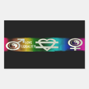 Love Equality Rectangular Sticker