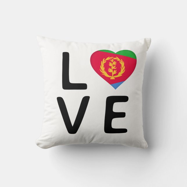 Love - Eritrea Flag Cushion (Front)