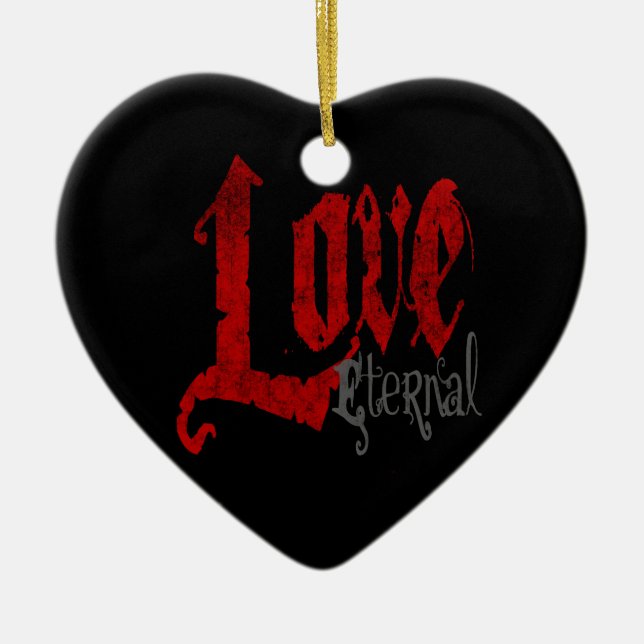 Love Eternal Love's Embrace Keepsake Gothic Ceramic Tree Decoration (Front)