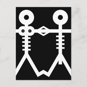 Love Eternal Skeletons Icon 2007 Art Postcard