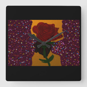 Love Ever After in the Garden Square Wall Clock