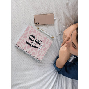 Love Everyone – Pink Animal Print Spiral Notebook