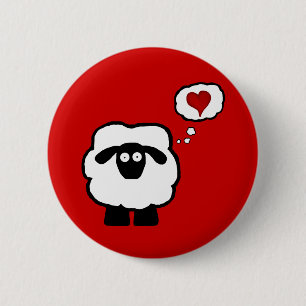 Love Ewe 6 Cm Round Badge