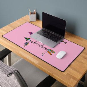 Love Explore Adventure Arrow Tribal Boho Design Desk Mat
