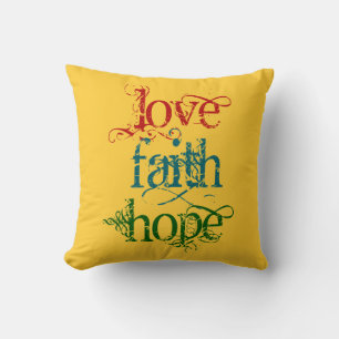 LOVE FAITH HOPE CUSHION
