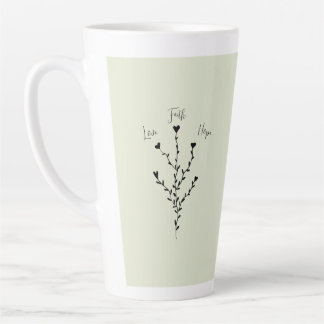 Love Faith Hope in Green Tall Coffee Mug
