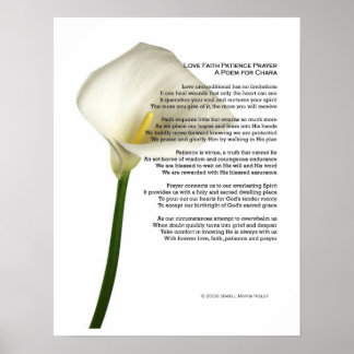 Love Faith Patience Prayer Poster